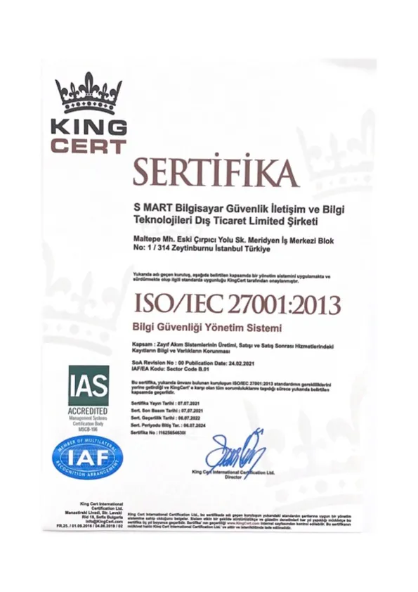 ISO27001 Sertifikası